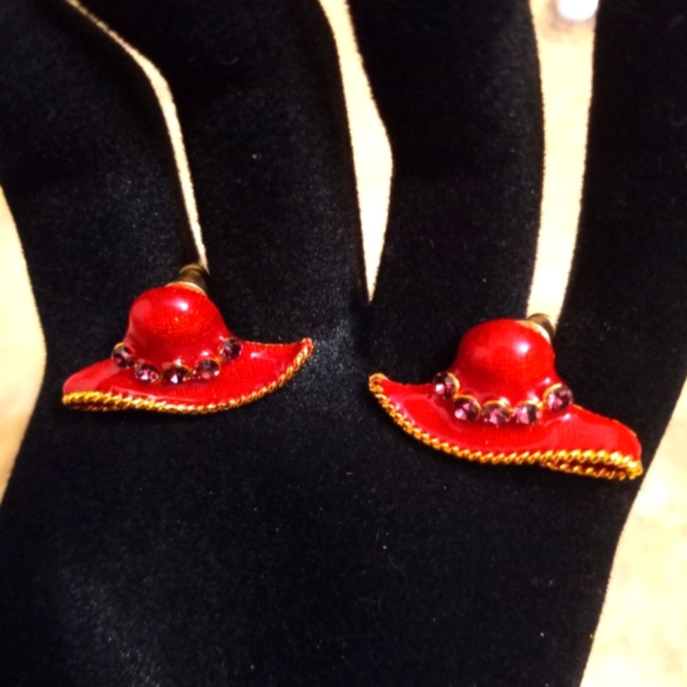 Vintage Redhat Earrings